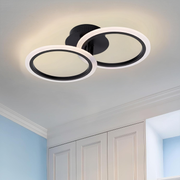 LED полилей с дистанционно управление на Betty 28W, 2 кръга, студена/гореща/неутрална светлина, нестабилна, черна