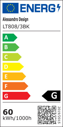 LED полилей с дистанционно управление ZOE 46W, 3 квадрата, Студена/Топла/Неутрална светлина, Димируем, Черен
