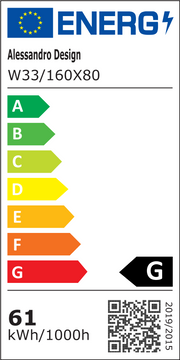 Правоъгълно LED огледало, 160x80 см, сензор MotionGlow Marcello, система за обезпотяване, часовник и термометър, козметична лупа, възможност за димиране