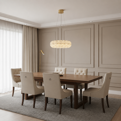 Кристален полилей MAYON Magno, 60x60 см, 3000K/4000K/6000K, 160W, метал и акрил, злато