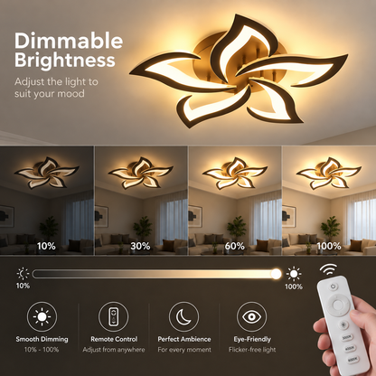 LED полилей с дистанционно управление LT660/5BK, 5 елемента, 54W, светлина 3000/4000/6000K, черен, регулируема височина