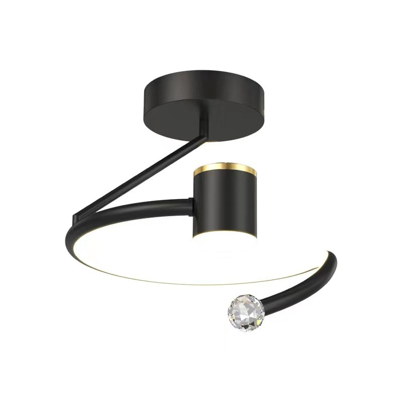 LED полилей, 34 W, диаметър 24 см, студена/топла/неутрална светлина, черно Заглавие по подразбиране Alessandro Design