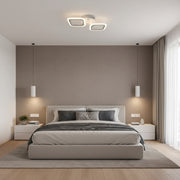 LED полилей ERIKA 27W, 2 квадрата, неутрална светлина, бял апликиран LED полилей Заглавие по подразбиране Alessandro Design