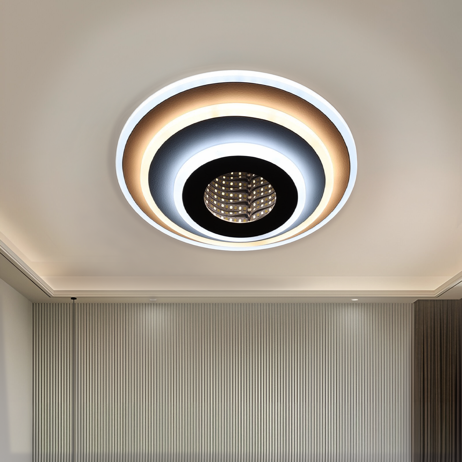 LED полилей NEXA ROTUND 3D 39W, студена/топла/неутрална светлина, бели LED полилеи Заглавие по подразбиране Alessandro Design