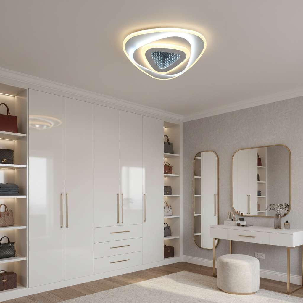 LED полилей NEXA Triangle 3D 40W, бяла, студена/топла/неутрална светлина LED полилеи Заглавие по подразбиране Alessandro Design