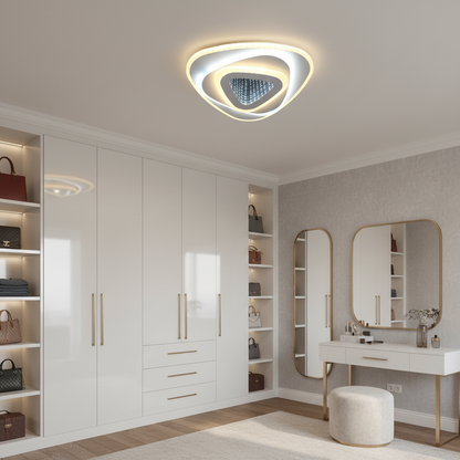 LED полилей NEXA Triangle 3D 40W, бяла, студена/топла/неутрална светлина LED полилеи Заглавие по подразбиране Alessandro Design