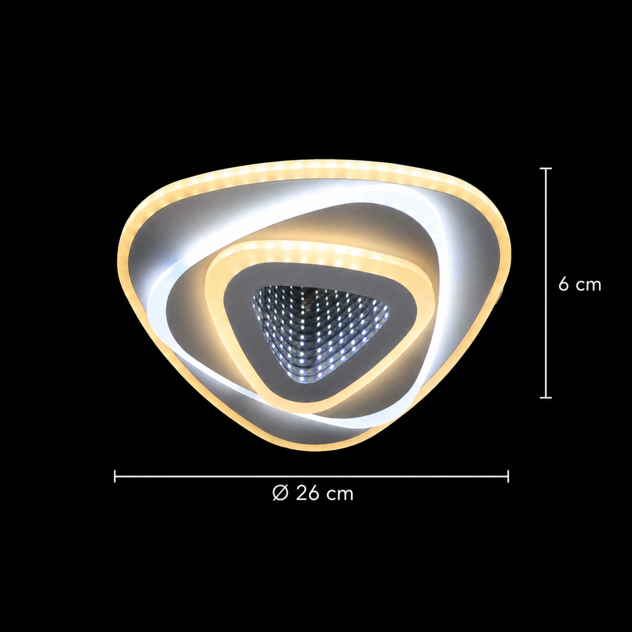 LED полилей NEXA Triangle 3D 40W, бяла, студена/топла/неутрална светлина LED полилеи Заглавие по подразбиране Alessandro Design