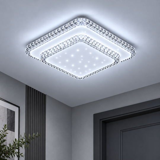 QIKIQTAALUK LED полилей, 40W, 33 x 33 см, топла/неутрална/студена светлина, бял