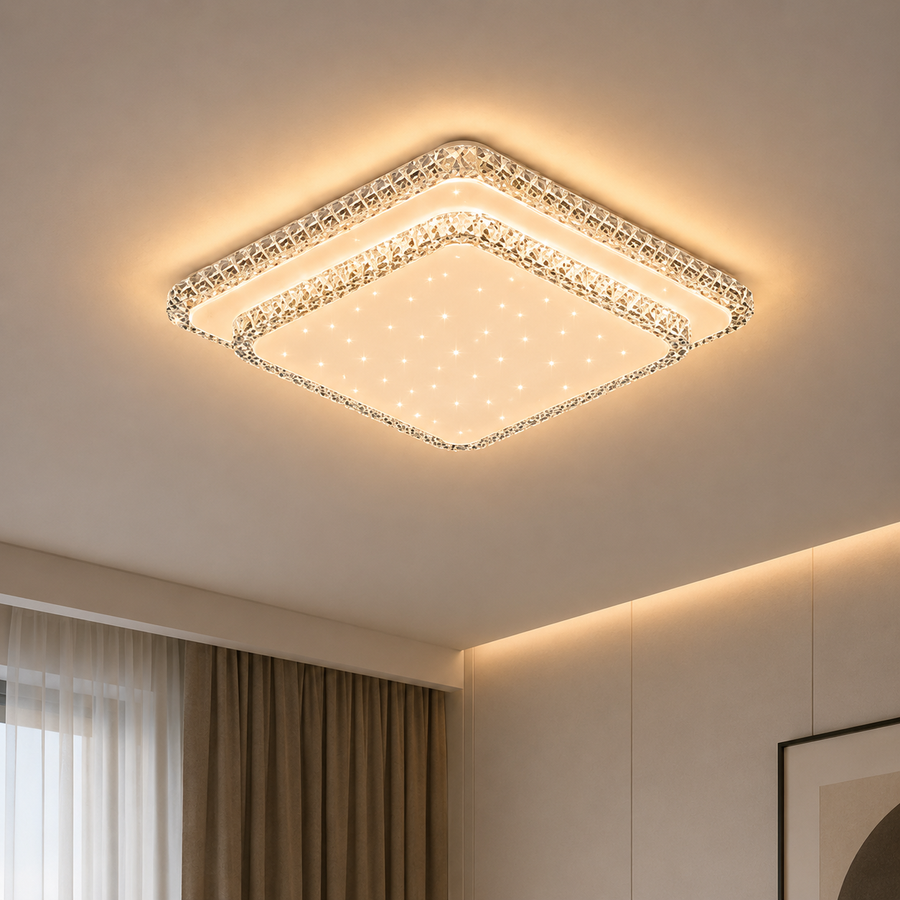 QIKIQTAALUK LED полилей, 40W, 38 x 38 см, топла/неутрална/студена светлина, бял