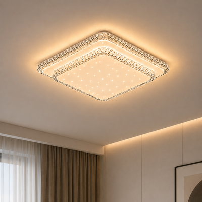 QIKIQTAALUK LED полилей, 40W, 38 x 38 см, топла/неутрална/студена светлина, бял