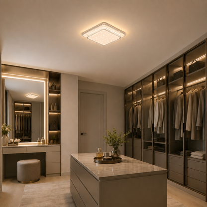 QIKIQTAALUK LED полилей, 40W, 38 x 38 см, топла/неутрална/студена светлина, бял