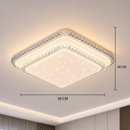 QIKIQTAALUK LED полилей, 40W, 38 x 38 см, топла/неутрална/студена светлина, бял