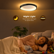 LED плафониер с дистанционно управление, PL103/520BK, 29W, диаметър 50 см, топла/студена/неутрална светлина, черен