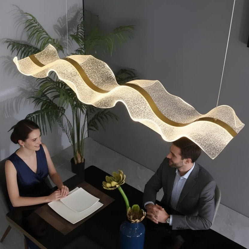 LED полилей с дистанционно управление, окачен AMI 63W, линейна, студена/топла/неутрална светлина, злато, регулируеми по височина LED полилеи с дистанционно управление Заглавие по подразбиране Alessandro Design