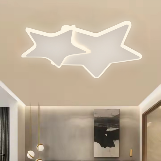 LED полилей с дистанционно управление 41W, Звезди, Студена/Топла/Неутрална светлина, Димируем, Бял LED полилей с дистанционно управление Заглавие по подразбиране Alessandro Design