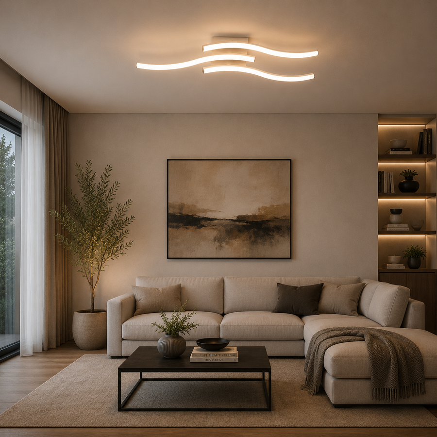 LED полилей с дистанционно управление ANADYR 29W, 3 елемента, Студена/Топла/Неутрална светлина, Димируем, Бял
