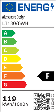 LED полилей с дистанционно управление ELLA 119W, 6 квадрата, Студена/Топла/Неутрална светлина, Димируем, Бял