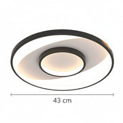 LED полилей с дистанционно управление FIGURATO, 63W, 3 кръга, студена/топла/неутрална светлина, димируем, черен LED полилей с дистанционно управление Заглавие по подразбиране Alessandro Design