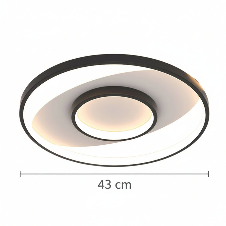 LED полилей с дистанционно управление FIGURATO, 63W, 3 кръга, студена/топла/неутрална светлина, димируем, черен LED полилей с дистанционно управление Заглавие по подразбиране Alessandro Design