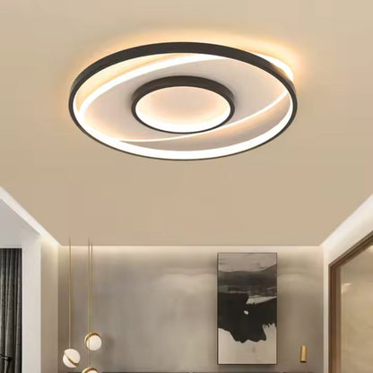 LED полилей с дистанционно управление FIGURATO, 63W, 3 кръга, студена/топла/неутрална светлина, димируем, черен LED полилей с дистанционно управление Заглавие по подразбиране Alessandro Design