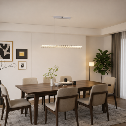 LED полилей с дистанционно управление KANGNING, 3000K/4000K/6000K, 120W, метал и акрил, бял