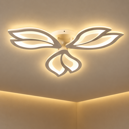 LED полилей с дистанционно управление LILY 40W, 3 елемента, Студена/Топла/Неутрална светлина, Димируем, Бял