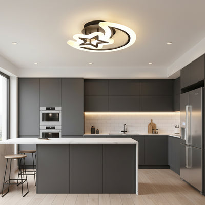 LED полилей с дистанционно MOON AND STAR 59W, 2 Елемента, Студена/Топла/Неутрална светлина, Димируем, Черен