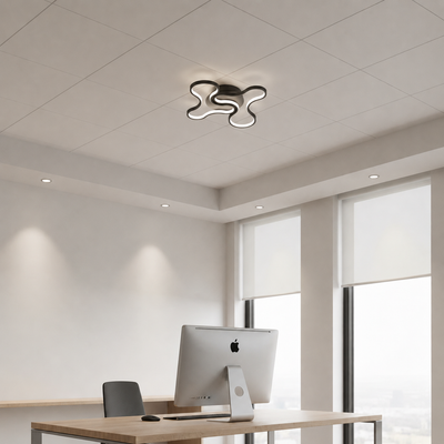 LED полилей с дистанционно ORMS Nobile, 3000K/4000K/6000K, 84W, Метал и пластмаса, Черен
