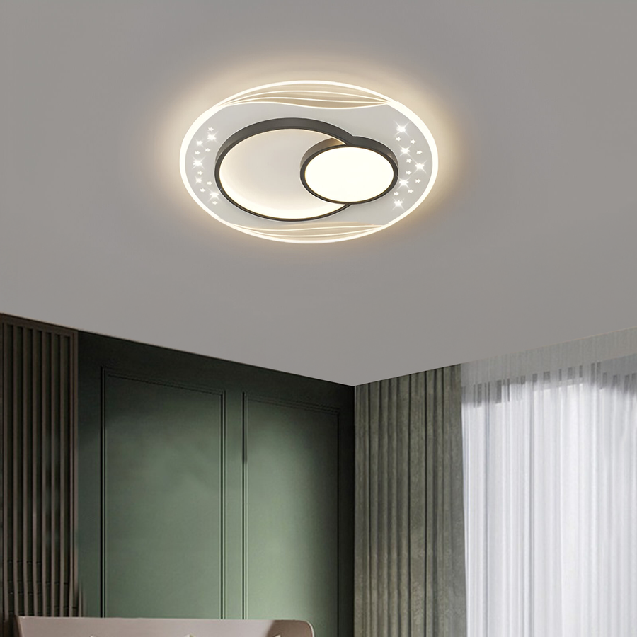 LED полилей с дистанционно управление SERPENTA 51W, Кръгъл, Студена/Топла/Неутрална светлина, Димируем, Черен LED полилей с дистанционно управление Заглавие по подразбиране Alessandro Design