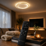 LED полилей с дистанционно SOLARA 51W, 2 кръга, Студена/Топла/Неутрална светлина, Димируем, Бяло злато