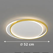 LED полилей с дистанционно управление SOLARA 51W, 2 кръга, студена/топла/неутрална светлина, димиране, златисто-бели LED полилеи с дистанционно управление Заглавие по подразбиране Alessandro Design
