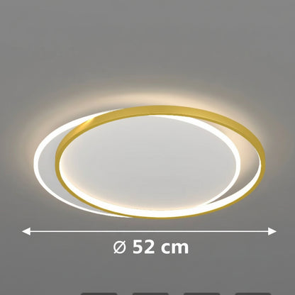 LED полилей с дистанционно управление SOLARA 51W, 2 кръга, студена/топла/неутрална светлина, димиране, златисто-бели LED полилеи с дистанционно управление Заглавие по подразбиране Alessandro Design