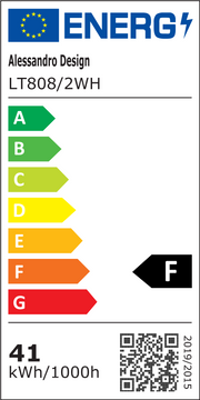 LED полилей с дистанционно ZOE 41W, 2 квадрата, Студена/Топла/Неутрална светлина, Димируем, Бял