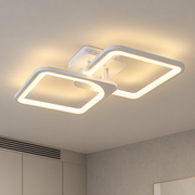 LED полилей с дистанционно ZOE 41W, 2 квадрата, Студена/Топла/Неутрална светлина, Димируем, Бял