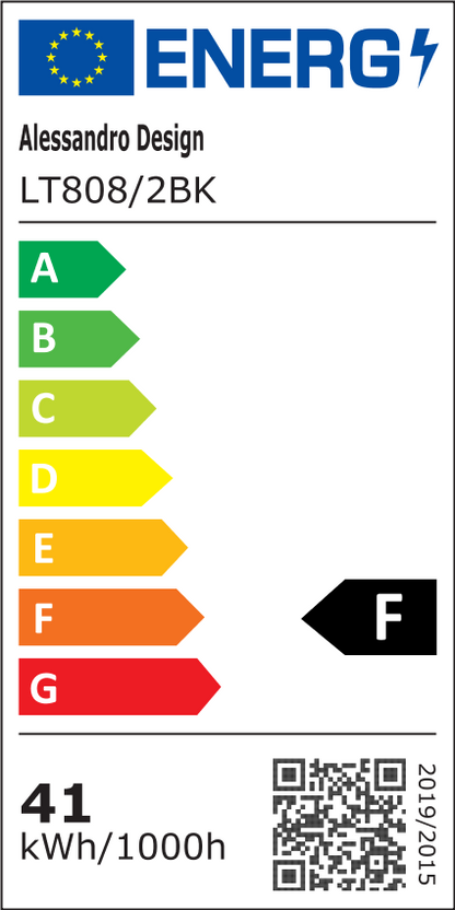 LED полилей с дистанционно ZOE 41W, 2 квадрата, Студена/Топла/Неутрална светлина, Димируем, Черен