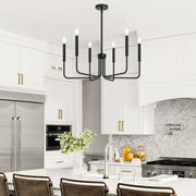 Метален полилей AVANT, тип махало с рамена, D63 см кръгъл, 6xE14, черен Индустриални полилеи Заглавие по подразбиране Alessandro Design