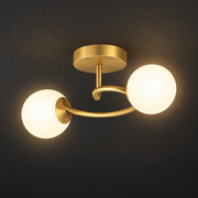 LED и кристален полилей ORBIT, 55cm, 2xE27, Globes, Gold