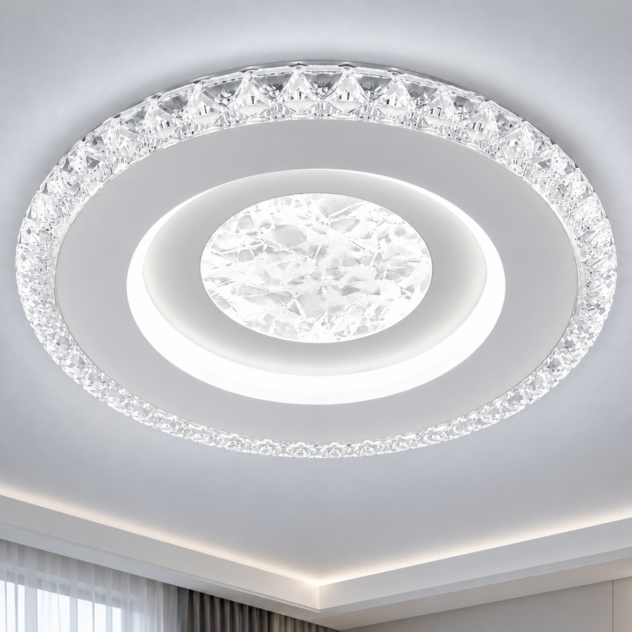 LED полилей ALAJA, 33 W, диаметър 22 см, топла/неутрална/студена светлина, бял, метал и акрил