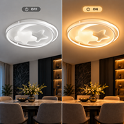 LED полилей с дистанционно ASTERA, Shape of Heavenly Bodies, 87W, Студена/Топла/Неутрална светлина, Димируем, Бял