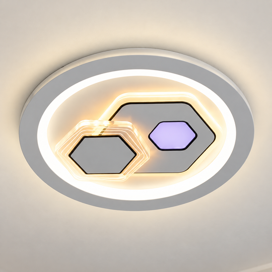 LED полилей KATHLEEN RGB 16W, Топла/Неутрална светлина, Бяло