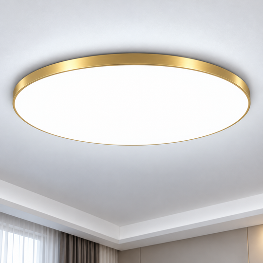 SOLIS LED плафон 37cm 33W студена светлина златен
