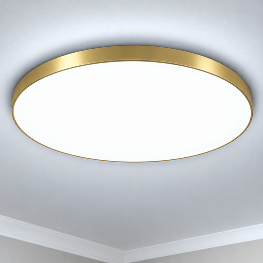 SOLIS LED плафон, D47cm, 70W, студена светлина 6000K, златен