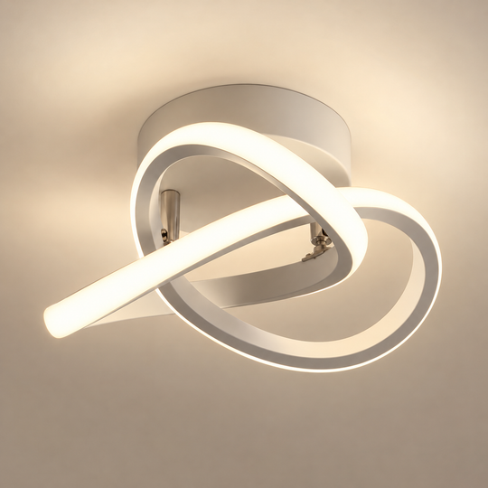 LED полилей VERTEX Flow 24W, Диаметър 25см, Студена/Топла/Неутрална светлина, Бял