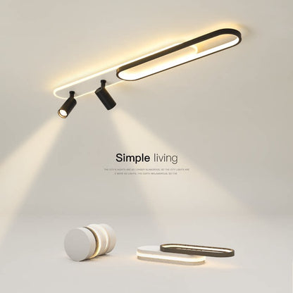 LED полилей с регулируем проектор за дизайн на Fisilla 49W, студена/гореща/неутрална светлина, черно