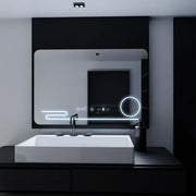 Правоъгълно светодиодно огледало, 120x80см, Harmonie Motionglow Marcello, заместник -система, часовник и термометър, козметичен луп