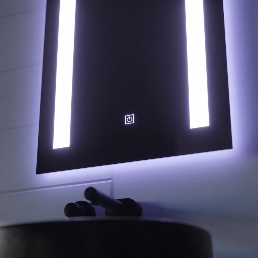 Правоъгълно LED огледало, 50x70cm, C206S/50X70 Touch, Demister System, Dimable