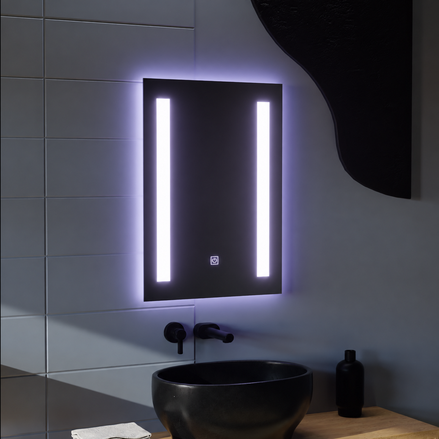 Правоъгълно LED огледало, 50x70cm, C206S/50X70 Touch, Demister System, Dimable