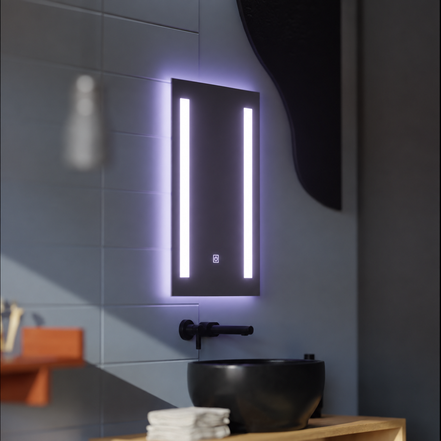 Правоъгълно LED огледало, 50x70cm, C206S/50X70 Touch, Demister System, Dimable