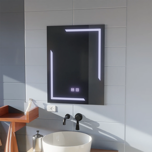 Правоъгълно LED огледало, 60x80cm, ECLISSA Touch, Demister System, Dimable
