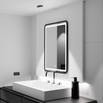 Правоъгълно LED огледало, 60x80см, основно докосване Shadow